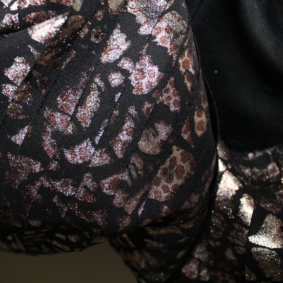 COLLECTION DRESSBARN Spaghetti Strap Metallic Print Evening Mini Dress 6 EUC - Picture 10 of 12